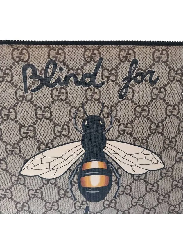 473904 GG logo supreme bee clutch bag