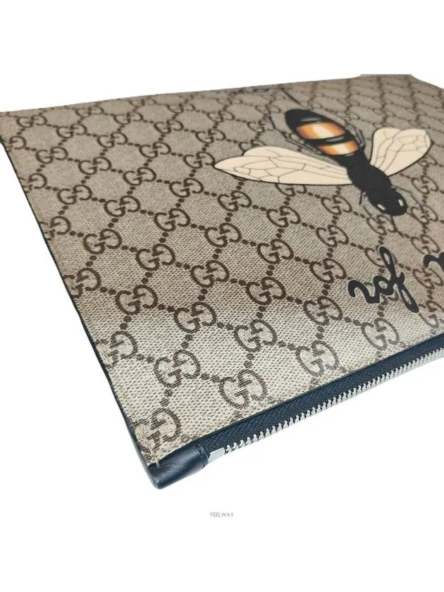 473904 GG logo supreme bee clutch bag
