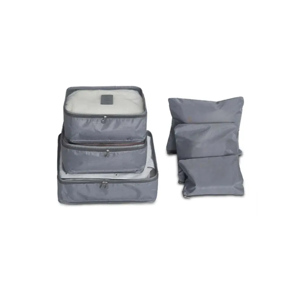 6 Piece Portable Waterproof Travel Bag Set F55-8-1574 Grey