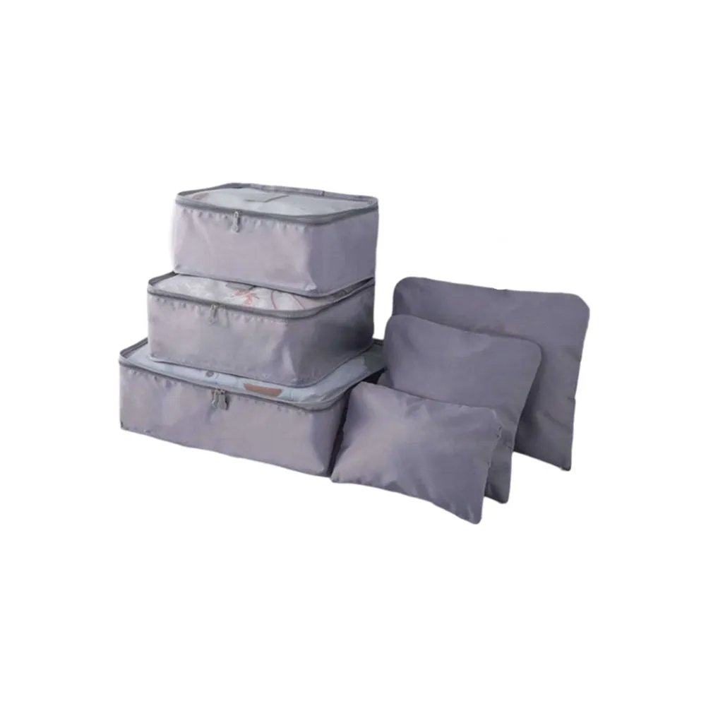 6 Piece Portable Waterproof Travel Bag Set F55-8-1574 Grey