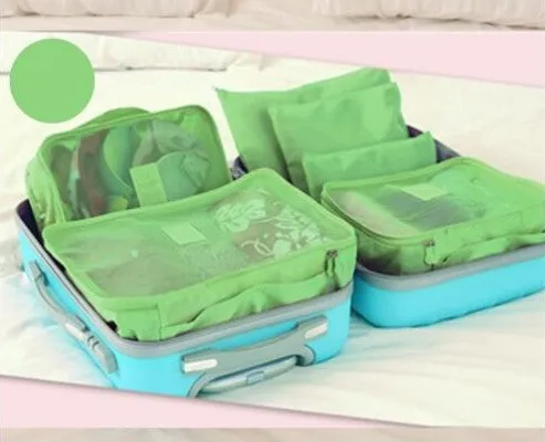6PCS/Set High Quality Oxford Cloth Travel Mesh Luggage Organizer Bag