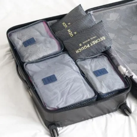 6PCS/Set High Quality Oxford Cloth Travel Mesh Luggage Organizer Bag