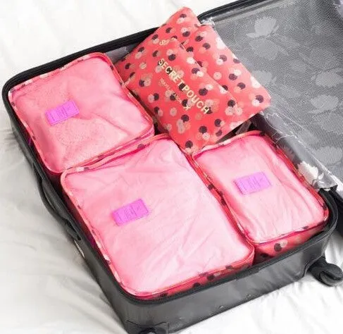 6PCS/Set High Quality Oxford Cloth Travel Mesh Luggage Organizer Bag