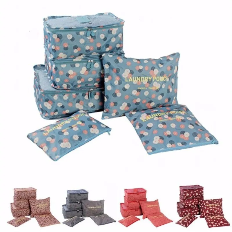 6PCS/Set High Quality Oxford Cloth Travel Mesh Luggage Organizer Bag