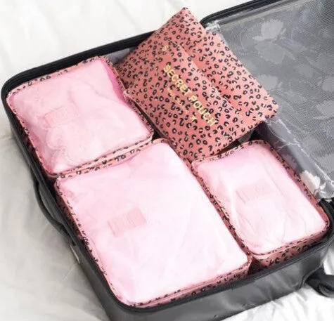 6PCS/Set High Quality Oxford Cloth Travel Mesh Luggage Organizer Bag