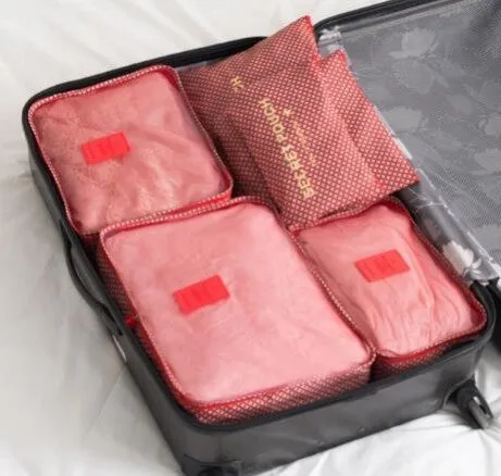 6PCS/Set High Quality Oxford Cloth Travel Mesh Luggage Organizer Bag
