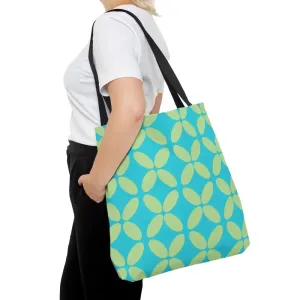 Abstract Blue Green Pattern Tote Bag