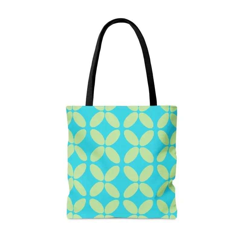 Abstract Blue Green Pattern Tote Bag