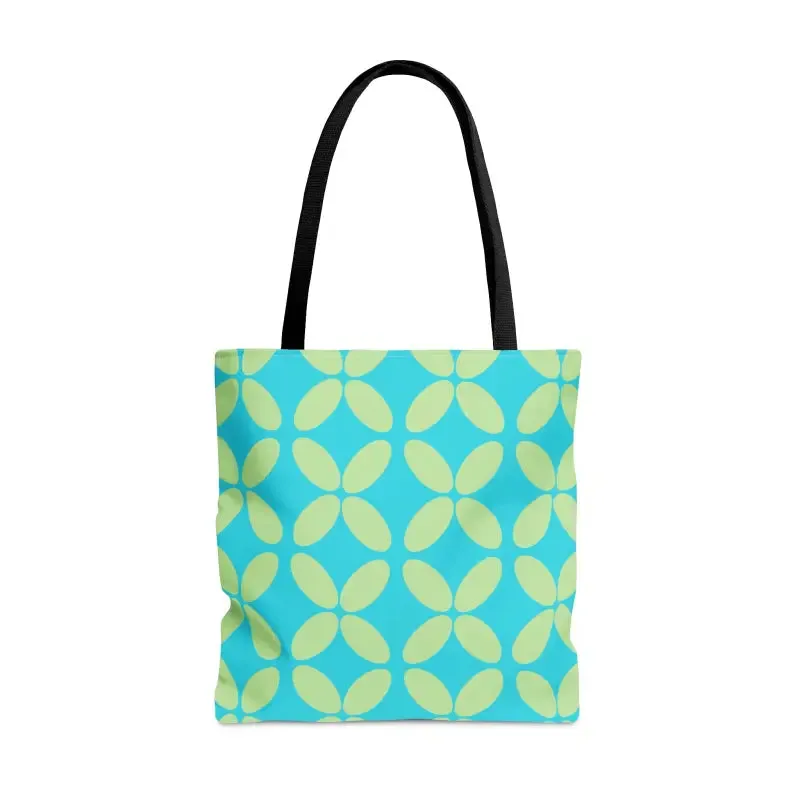 Abstract Blue Green Pattern Tote Bag