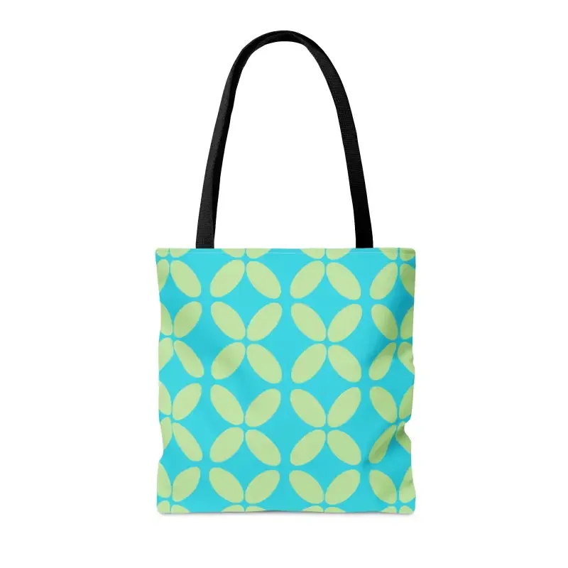 Abstract Blue Green Pattern Tote Bag