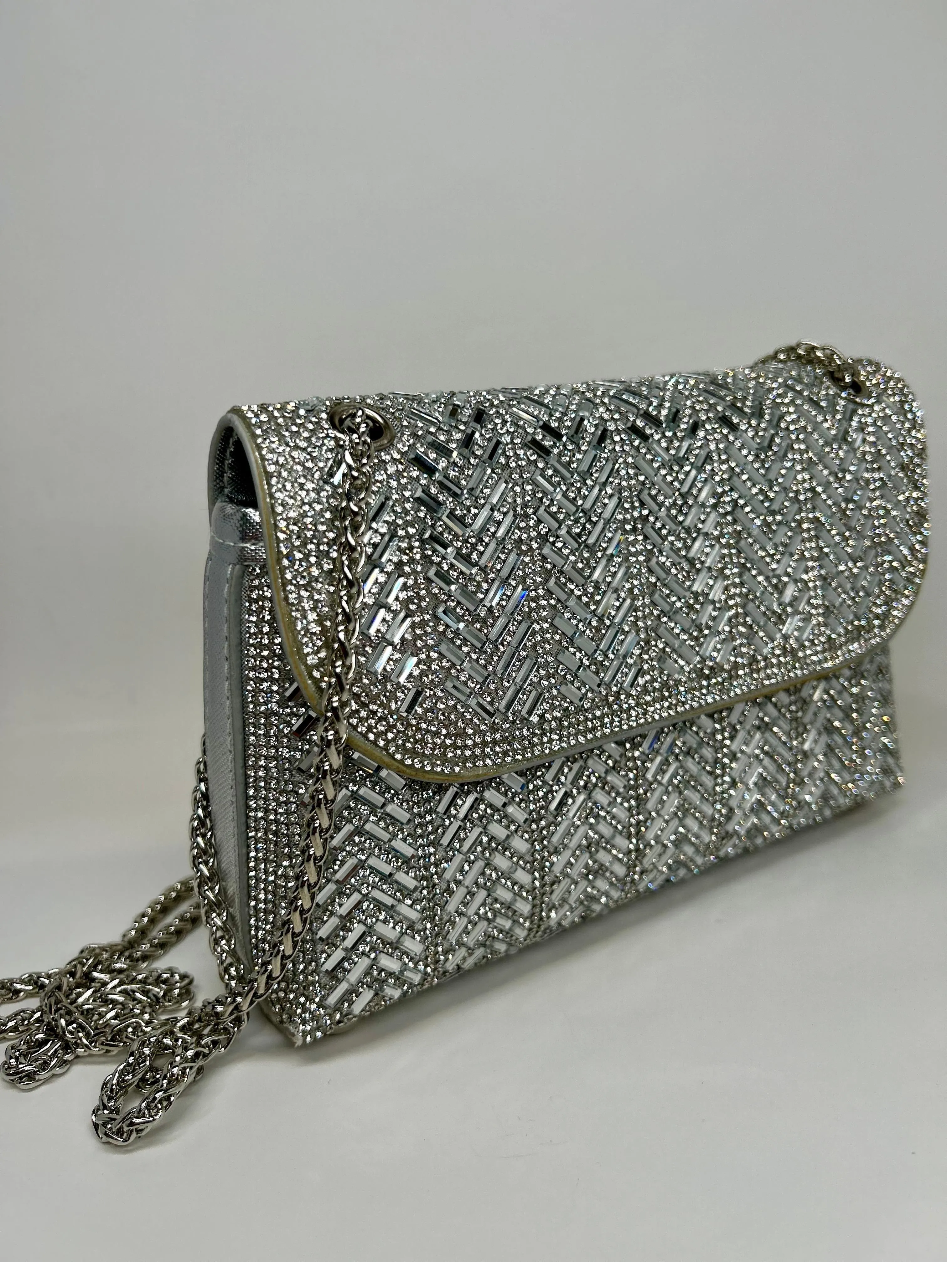 Amara - Silver Rhinestone Bag