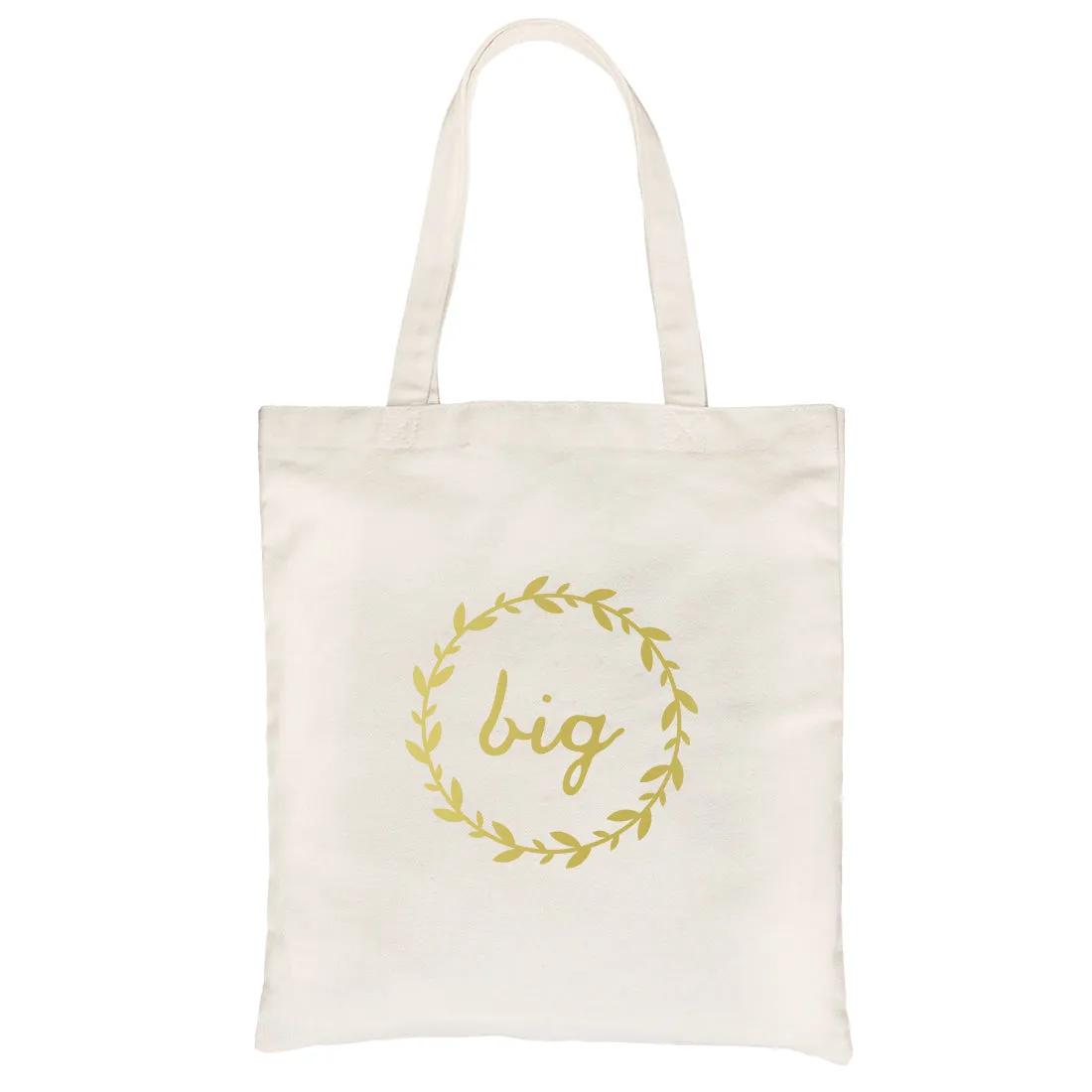 Big Little Leaf Wreath-GOLD Canvas Shoulder Bag Peaceful Classic