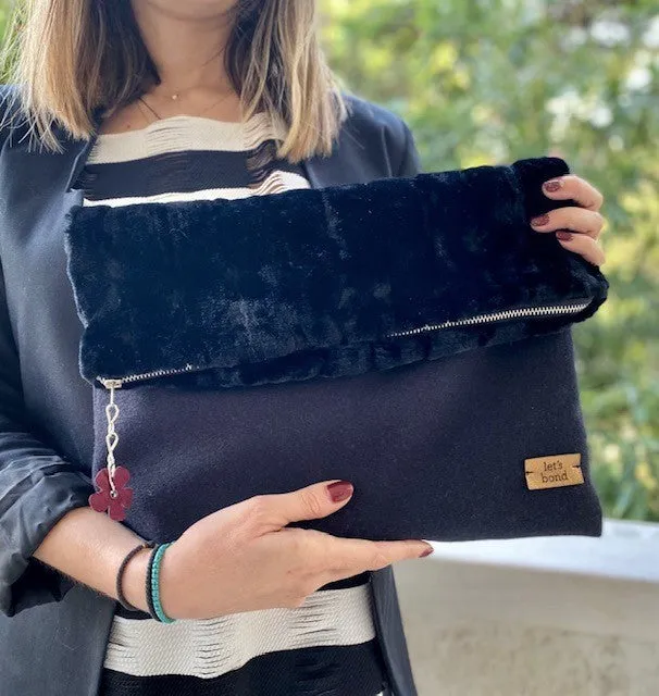 Black Orchid Clutch bag