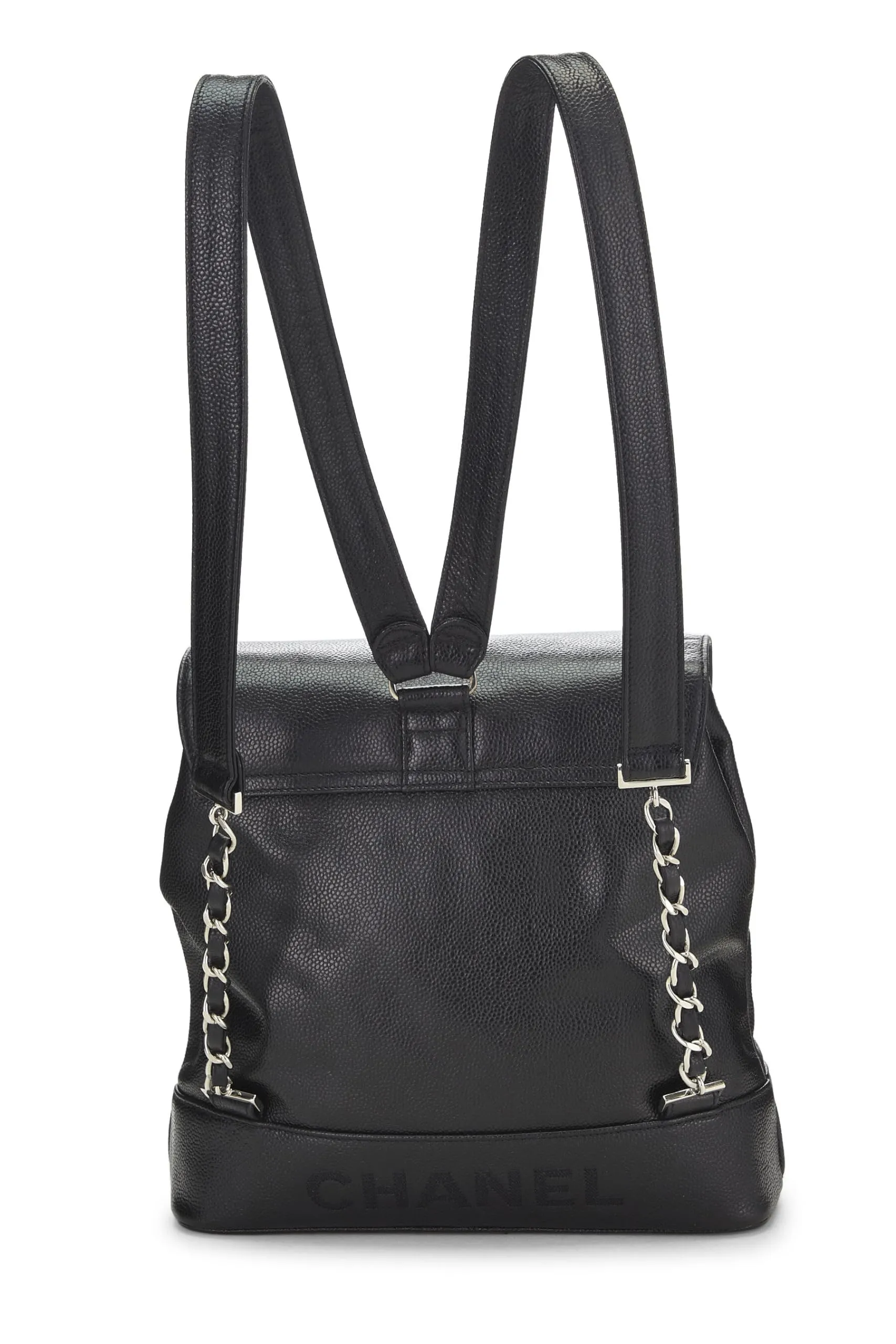Chanel,  Black Caviar 'CC' Backpack, Black