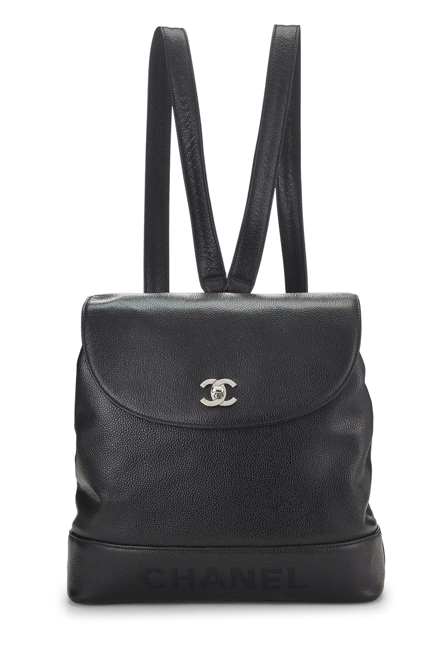 Chanel,  Black Caviar 'CC' Backpack, Black