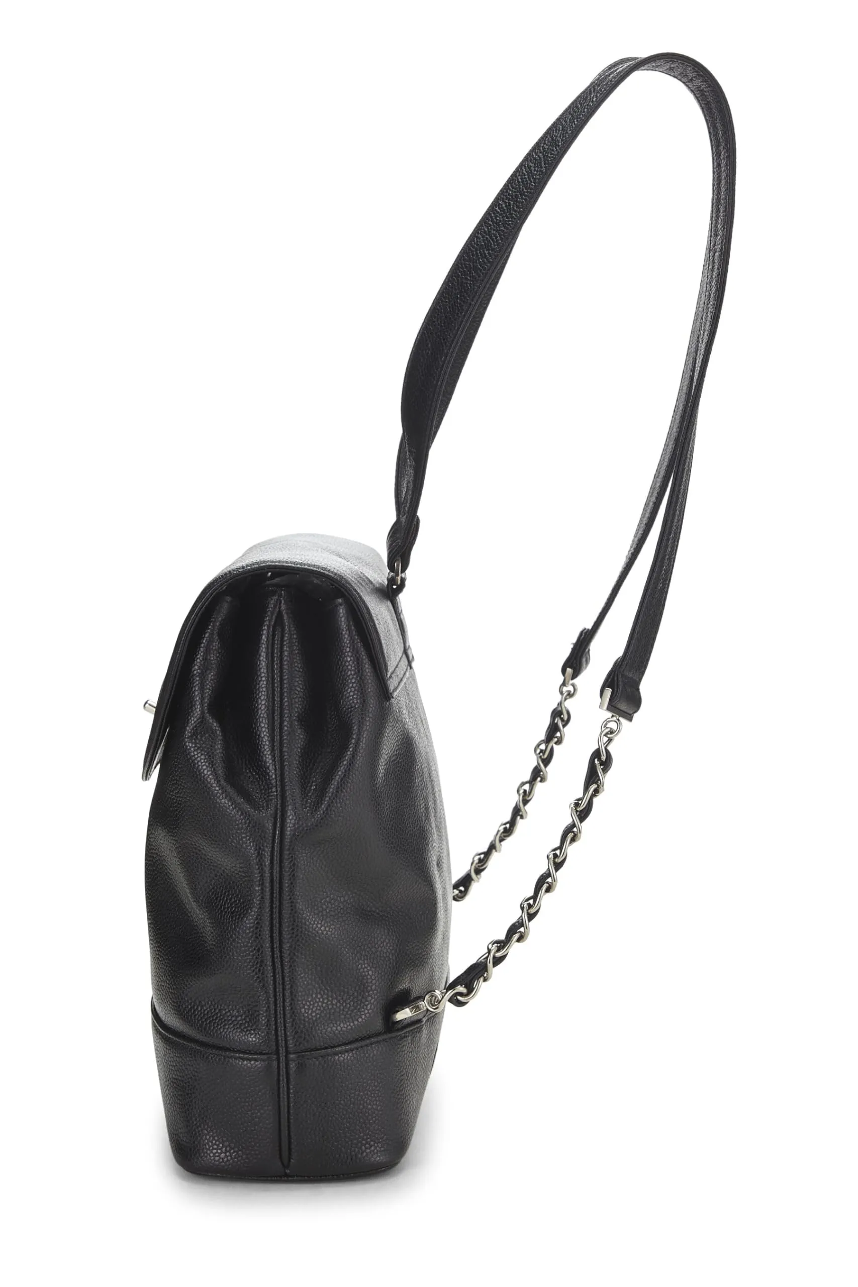 Chanel,  Black Caviar 'CC' Backpack, Black