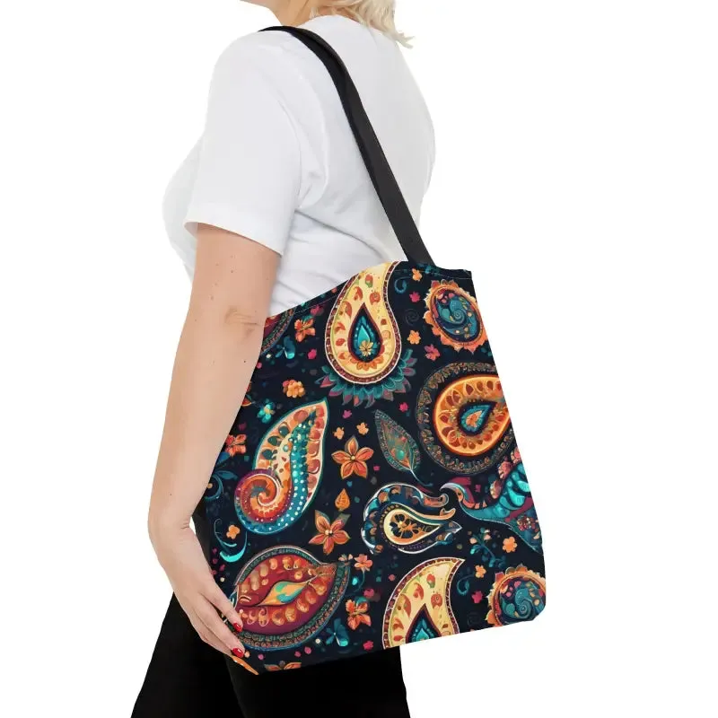 Chic Paisley Pattern Aop Tote Bag