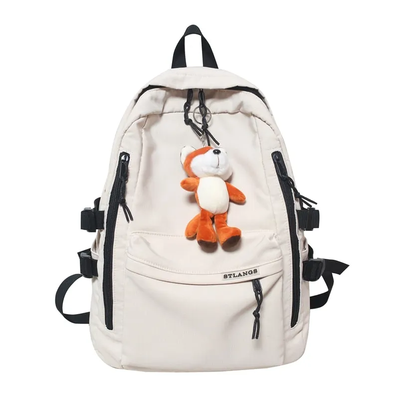 Christmas Gift Unisex large capacity solid color backpack Fashion couple travel nylon backpack College students, schoolbags, men's and women's