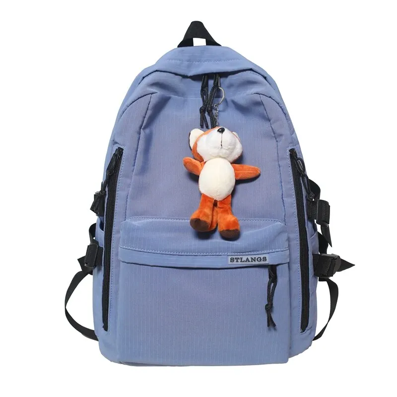 Christmas Gift Unisex large capacity solid color backpack Fashion couple travel nylon backpack College students, schoolbags, men's and women's