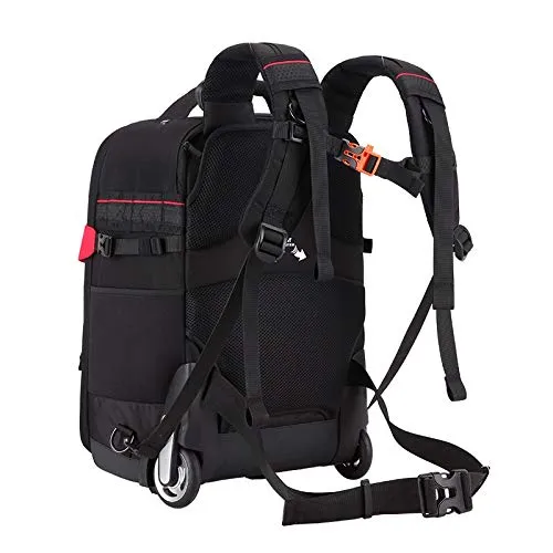 Convenient Photography Rolling Luggage Digital Shoulder Suitcase with Wheels Men Camera Cabin Trolley Travel Bags (Color : Small)