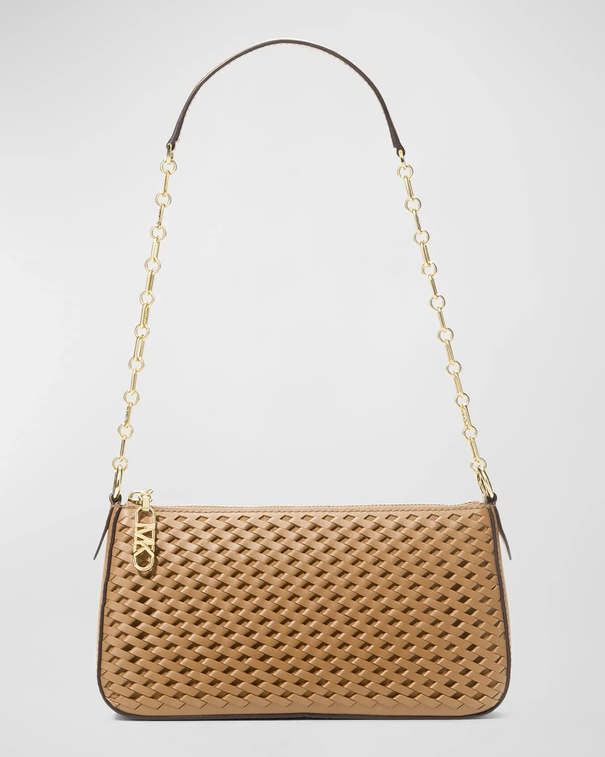 Empire Medium Woven Pouchette Shoulder Bag