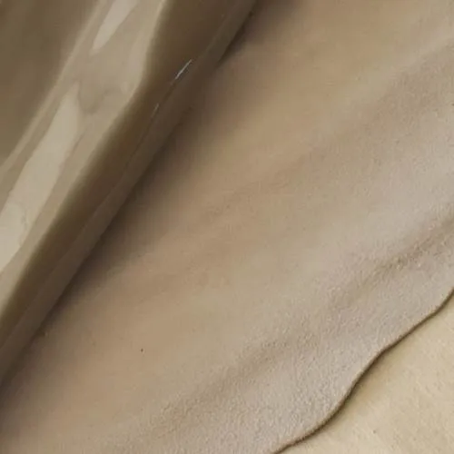 Fossil Gray Glossy Leather Hide