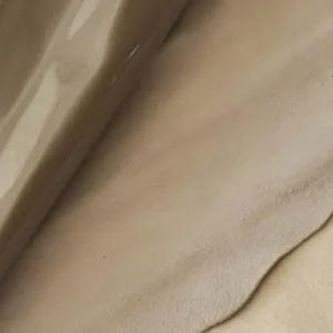 Fossil Gray Glossy Leather Hide