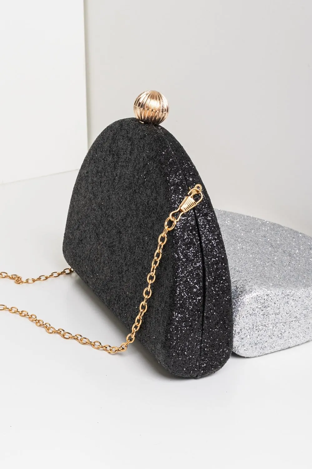 Glitter Chain Clutch