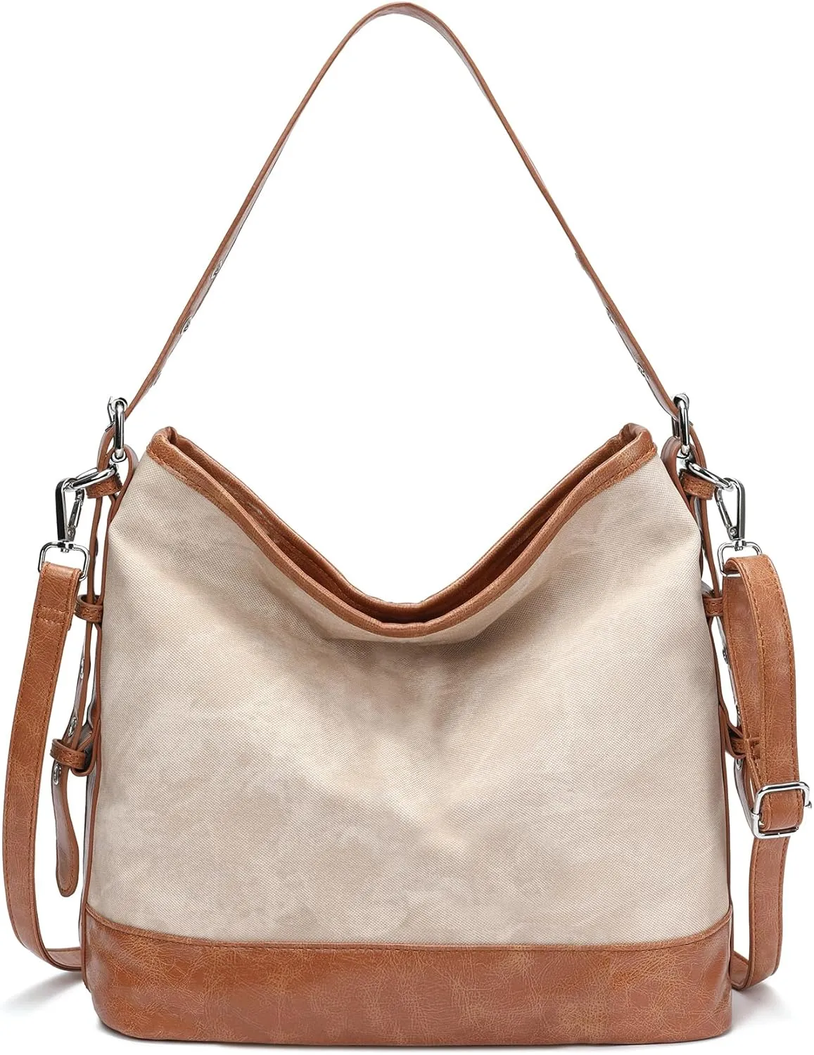 KILAMAL Large Designer Ladies Hobo Bags for Women Trendy Vegan PU Leather Shoulder Bucket Purses Denim pattern Handbags