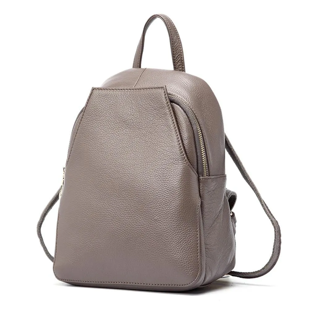 Leather Women Backpack Ladies Travel Bags Preppy Style Schoolbags