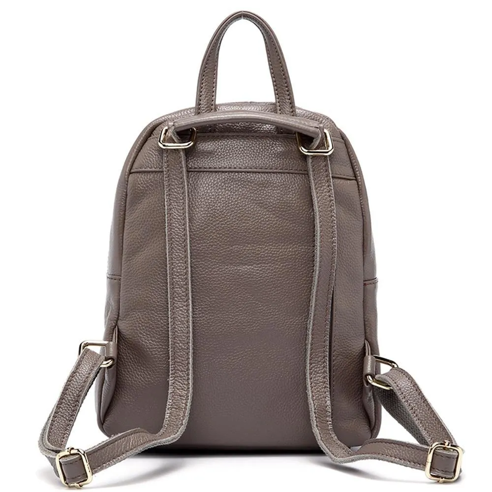 Leather Women Backpack Ladies Travel Bags Preppy Style Schoolbags
