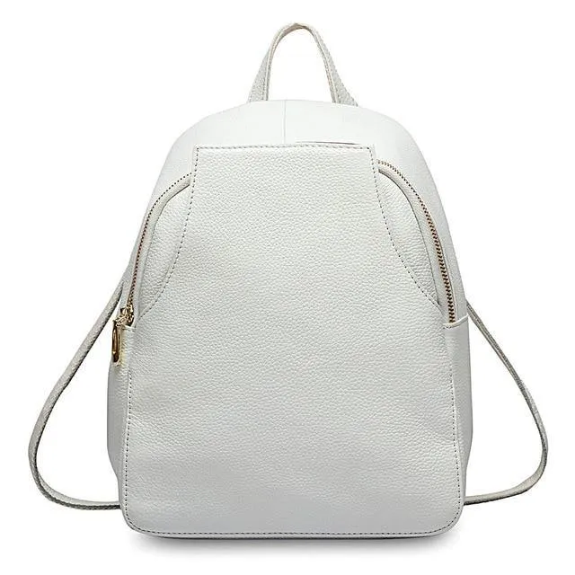 Leather Women Backpack Ladies Travel Bags Preppy Style Schoolbags