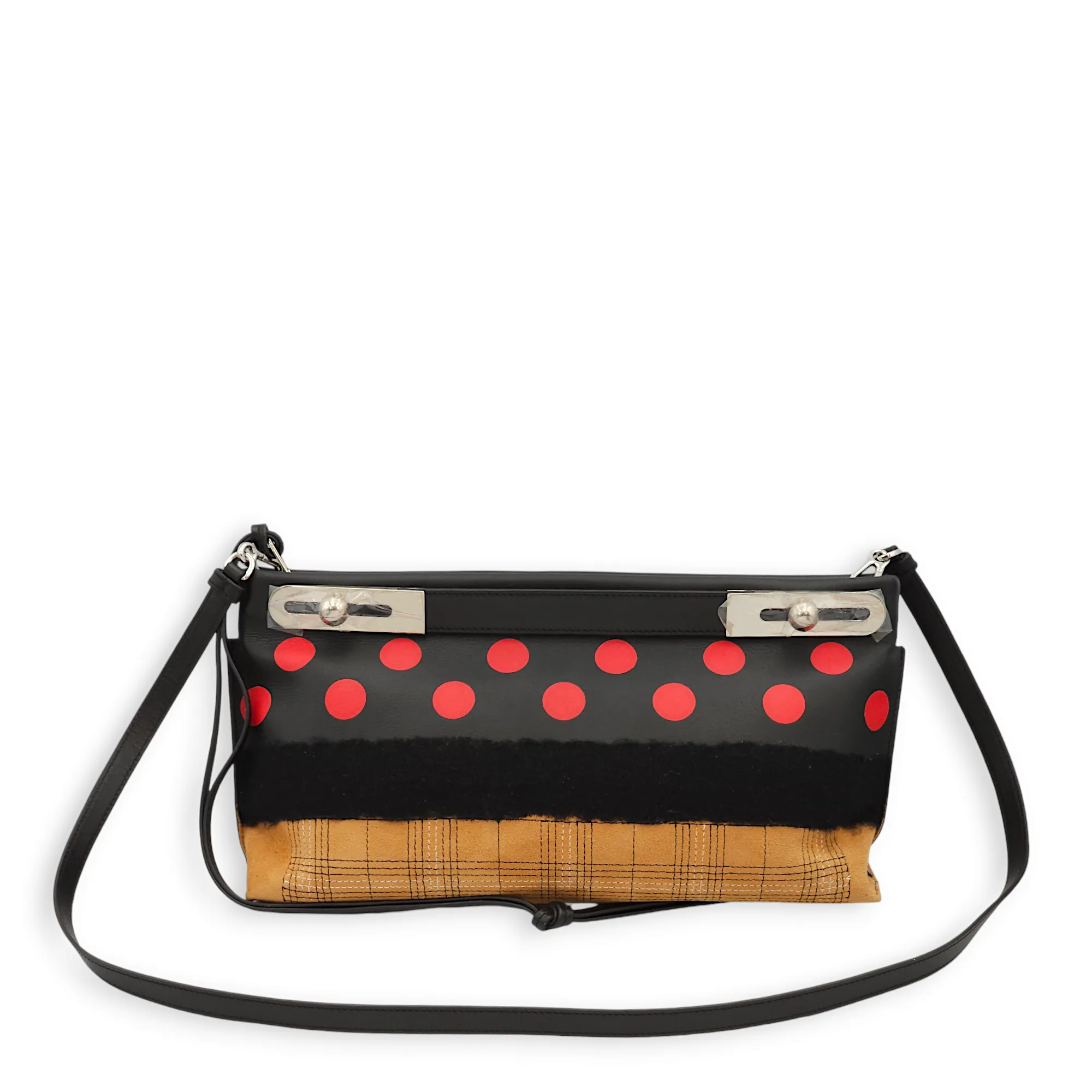 Missy Black/Brown Clutch in Calfskin