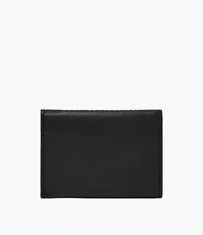 ML4642001 - Fossil Westover Snap Black Leather Unisex Bifold Wallet