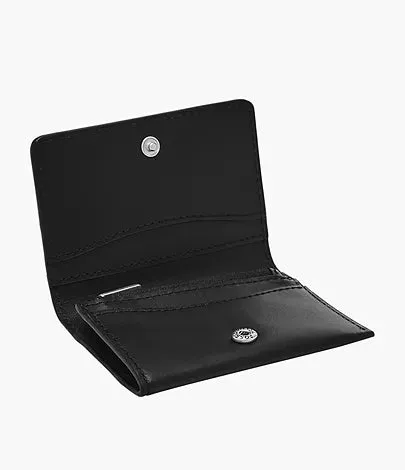 ML4642001 - Fossil Westover Snap Black Leather Unisex Bifold Wallet