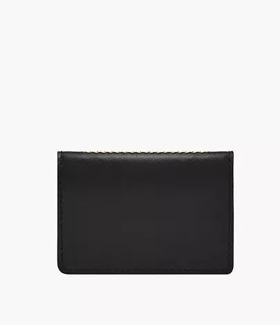 ML4642001 - Fossil Westover Snap Black Leather Unisex Bifold Wallet