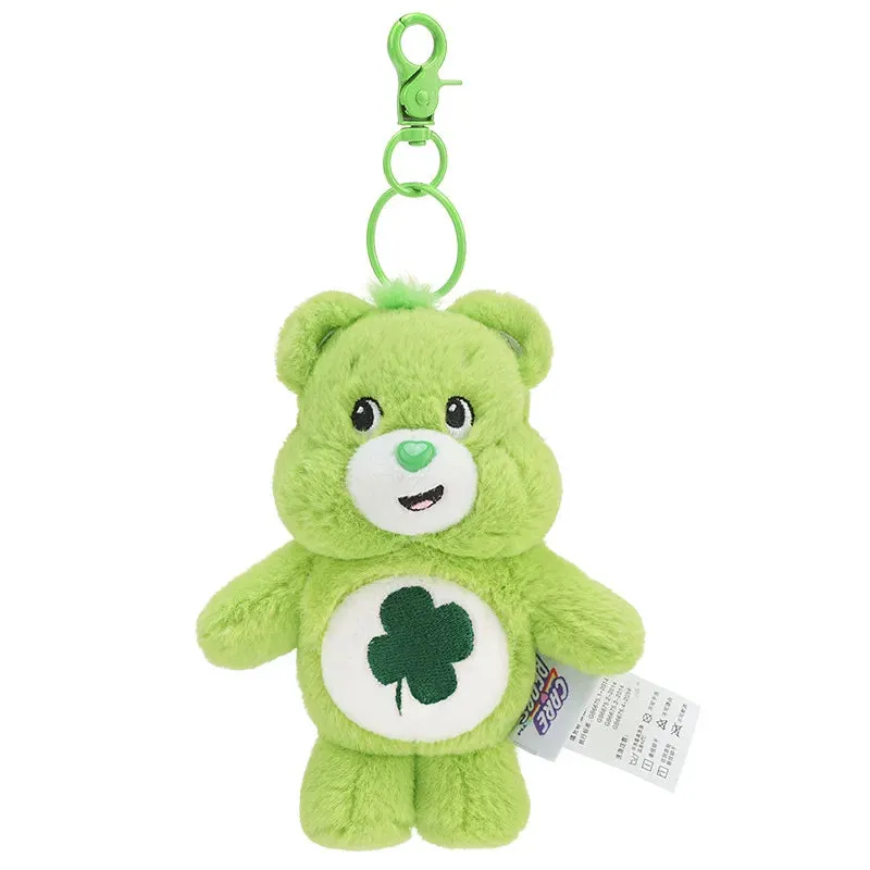 Plush Care Bears Rainbow Keychain Backpack School Bag Pendants Anime Toy Bear Keyring Bag Pendant with Sound Kawaii Sanrio Dolls Great Gifts