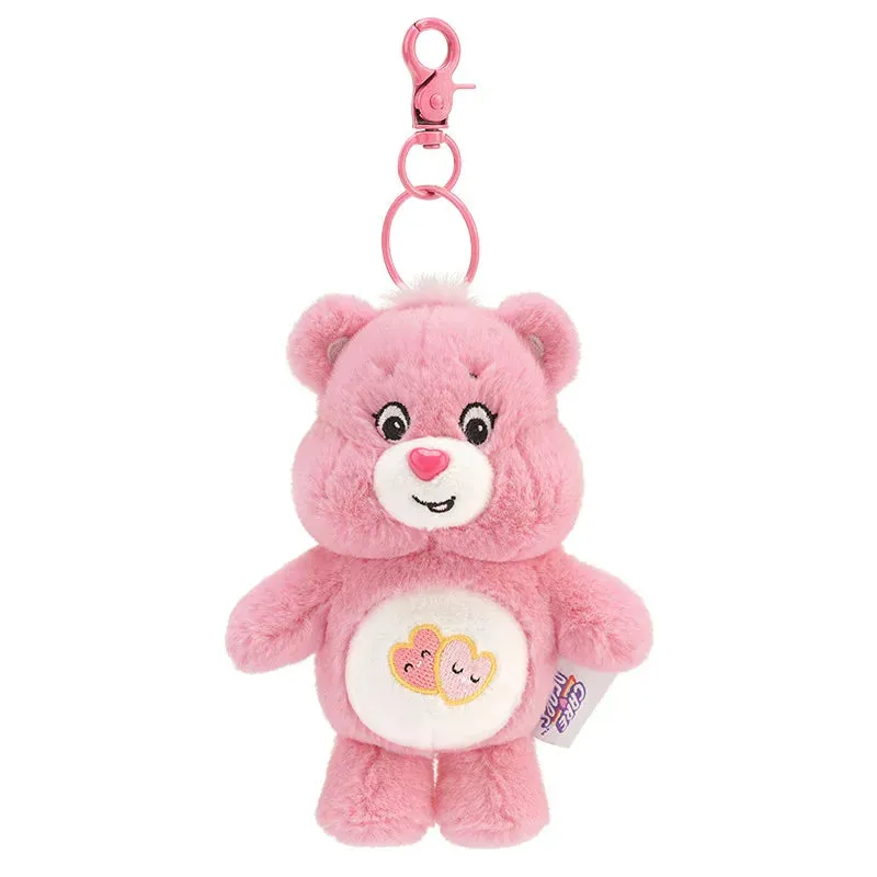 Plush Care Bears Rainbow Keychain Backpack School Bag Pendants Anime Toy Bear Keyring Bag Pendant with Sound Kawaii Sanrio Dolls Great Gifts