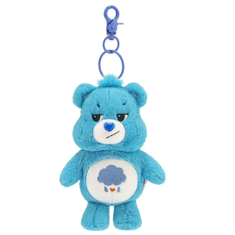 Plush Care Bears Rainbow Keychain Backpack School Bag Pendants Anime Toy Bear Keyring Bag Pendant with Sound Kawaii Sanrio Dolls Great Gifts