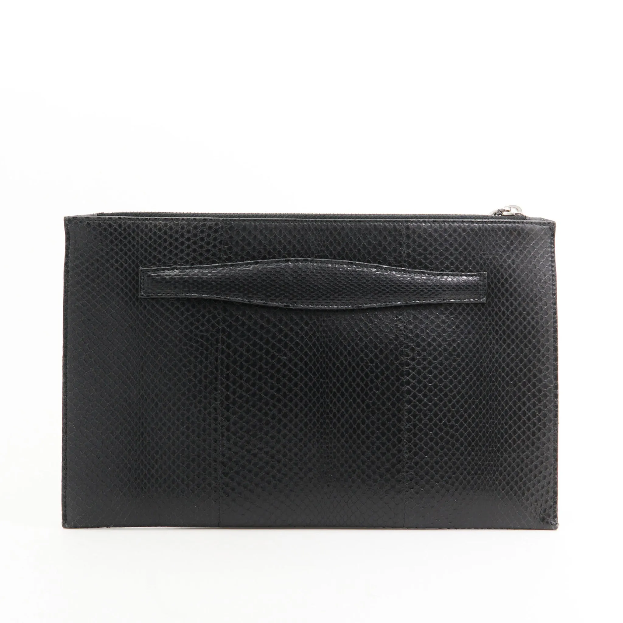 Prada Leather Clutch in Black SHW