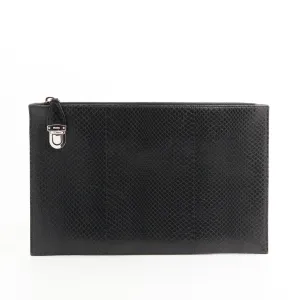 Prada Leather Clutch in Black SHW