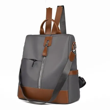 Splicing Women Backpack High Quality Youth Leather Backpacks for Teenage Girls Female School Trend zipper Shoulder Bag 2021 new