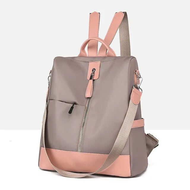 Splicing Women Backpack High Quality Youth Leather Backpacks for Teenage Girls Female School Trend zipper Shoulder Bag 2021 new