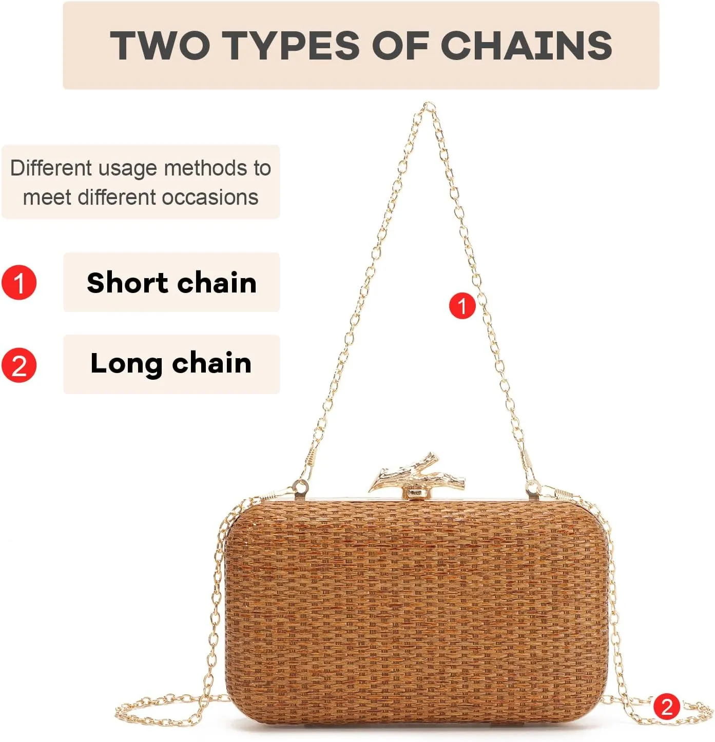 Straw Clutch Purses for Women Formal Summer Evening Bag Woven Handbags