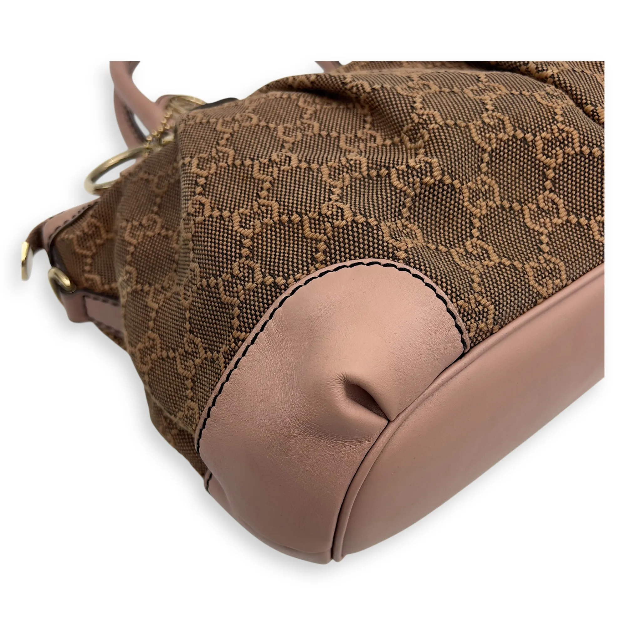 Sukey Crossbody Bag Medium Pink in Canvas, Gold hardware