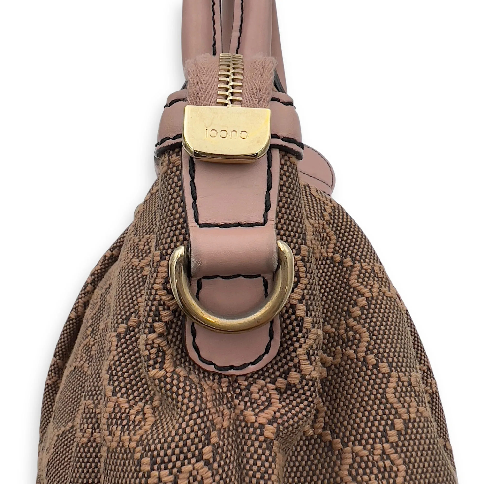 Sukey Crossbody Bag Medium Pink in Canvas, Gold hardware