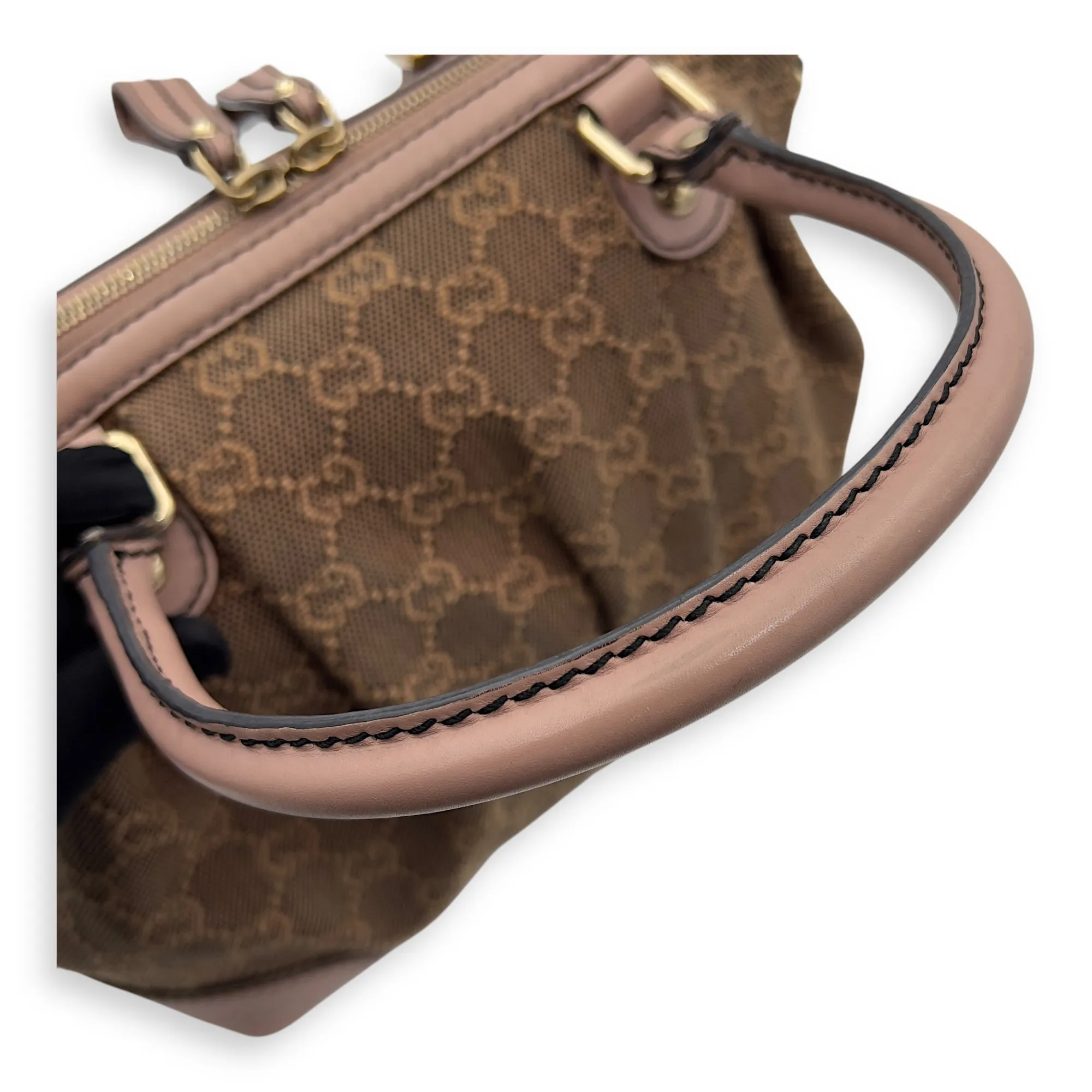 Sukey Crossbody Bag Medium Pink in Canvas, Gold hardware