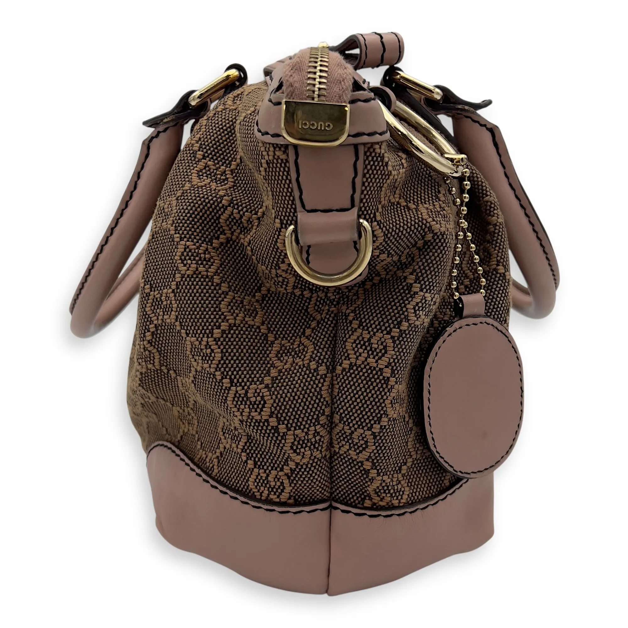 Sukey Crossbody Bag Medium Pink in Canvas, Gold hardware