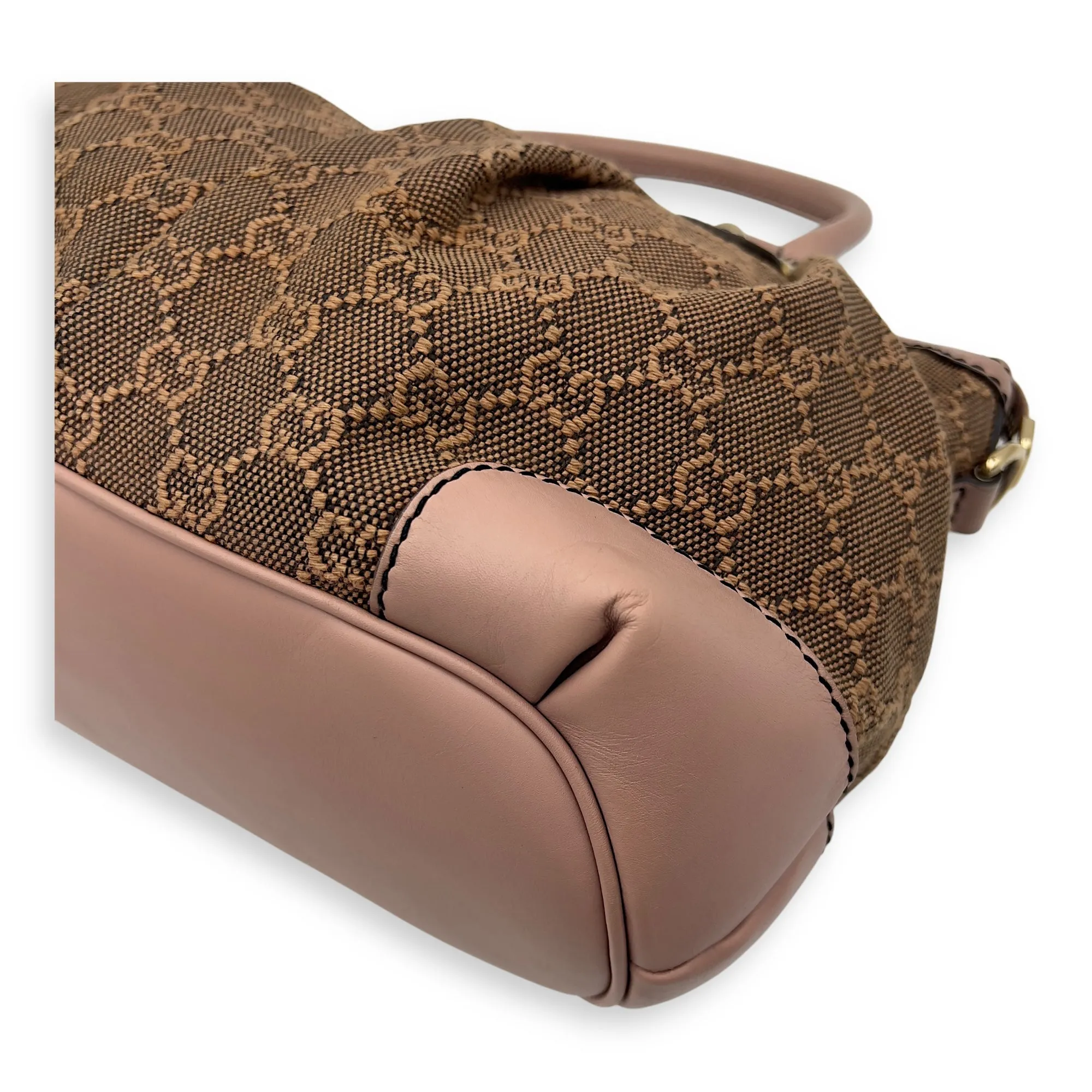 Sukey Crossbody Bag Medium Pink in Canvas, Gold hardware