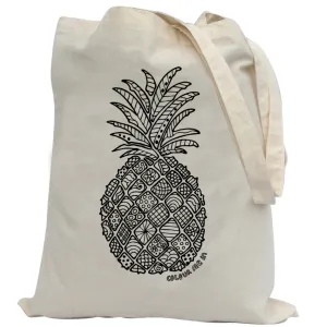 Tote Bag Colour Me In Pineapple